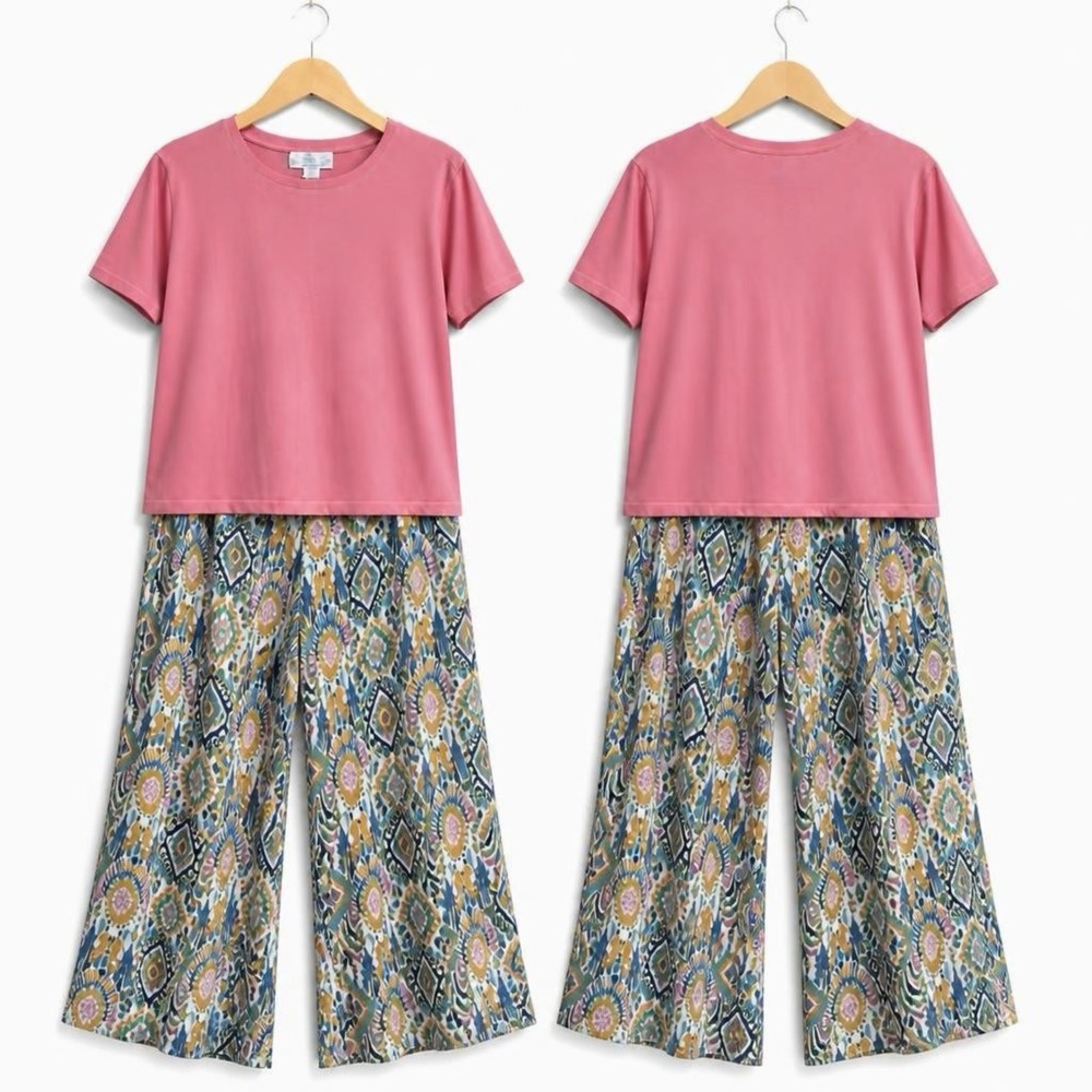 C&C California Christian Siriano Outfit Women L/S Pink Blue Set
